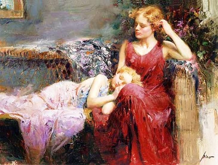 Картина "Сон девочки в розовом"