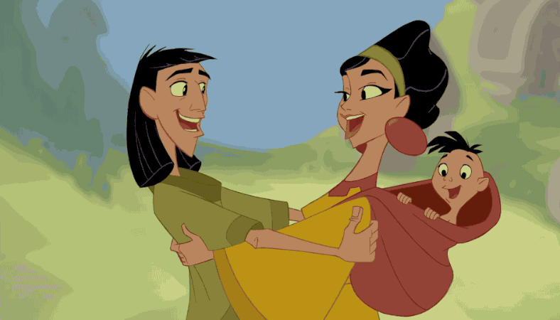 Папа обнимает свою семью