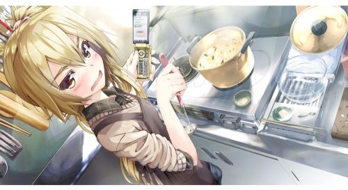 Злая девушка на кухне