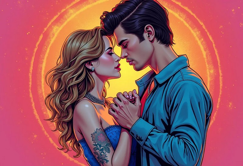 Парень и девушка страстно обнимаются, у них бурлят гормоны любви.